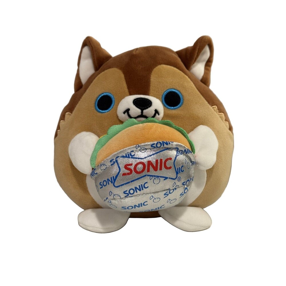 Zuru Lucas Snackles Series 2 Plush Toy 8 inch Sonic the Hedgehog Dog
